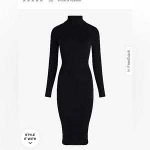 Express Turtleneck Long Sleeve Midi Sweater Dress
